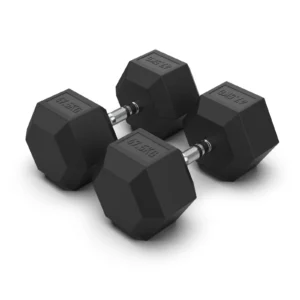 47.5KG Rubber Hex Dumbbell PAIR